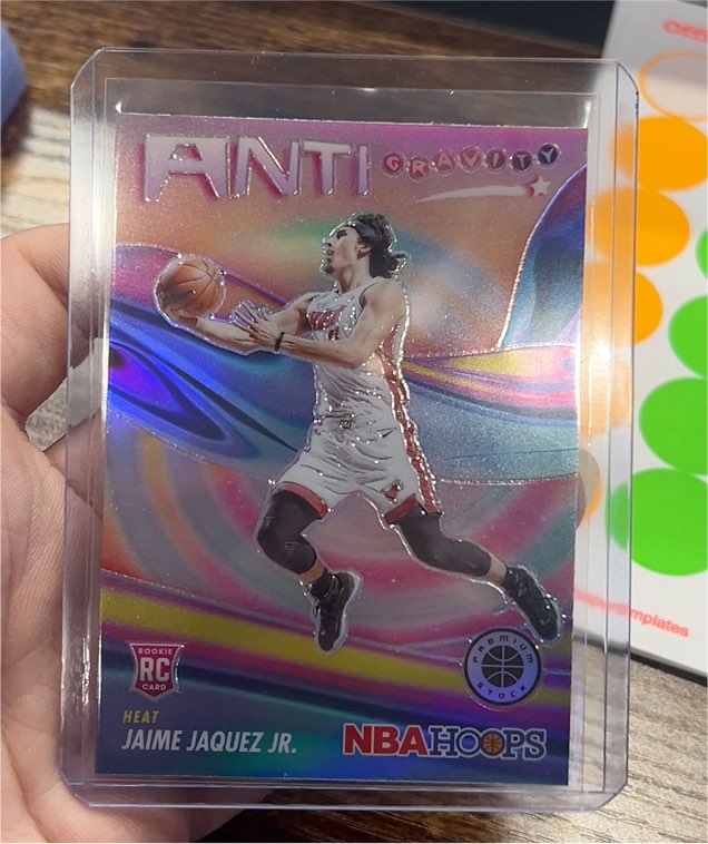 2023-24 Panini NBA Hoops Premium Stock #20 Jaime Jaquez Jr. Anti-Gravity Silver Prizm Rookie — front