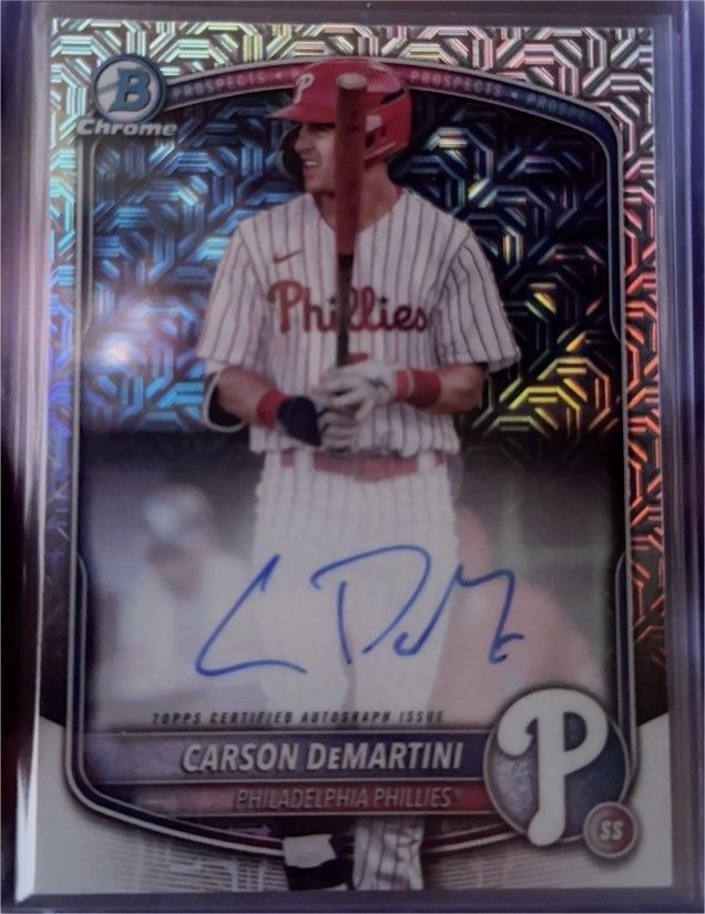 2025 Bowman Chrome #BMA-CD Carson DeMartini — front