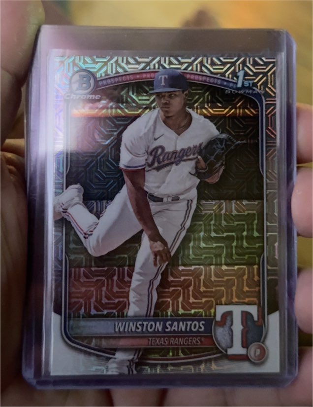 2025 Bowman Chrome Prospects #BCP-121 Winston Santos — front