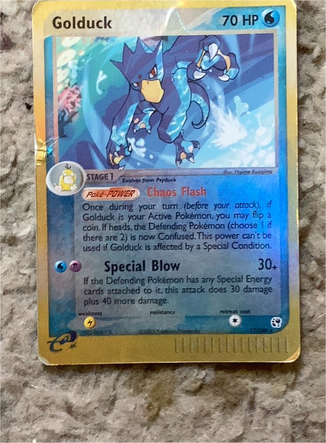2003 Pokémon EX Sandstorm #17 Golduck — front