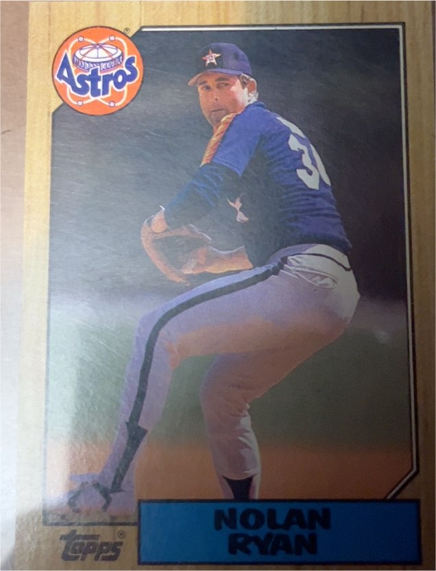 1987 Topps #757 Nolan Ryan — front