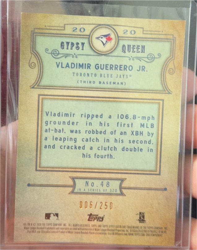 2020 Topps Gypsy Queen #48 Vladimir Guerrero Jr. — front