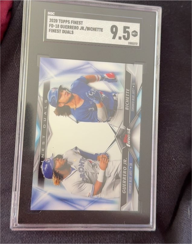 2020 Topps Finest #FD-18 Vladimir Guerrero Jr./Bo Bichette Finest Duals — front
