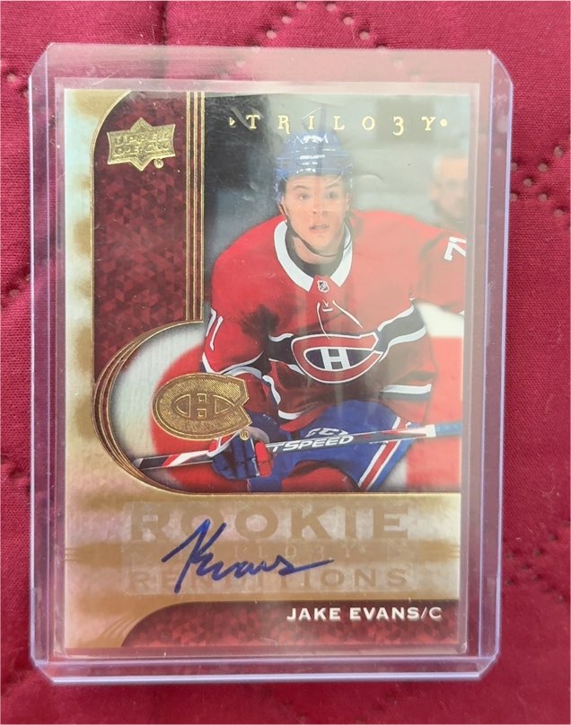 2020-21 Upper Deck Trilogy Rookie Renditions Gold Foil #RR-15 Jake Evans — front