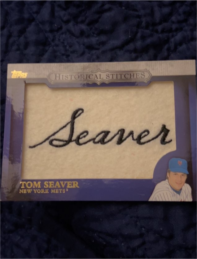 2012 Topps Series 1 Historical Stitches #HS-TS Tom Seaver — front