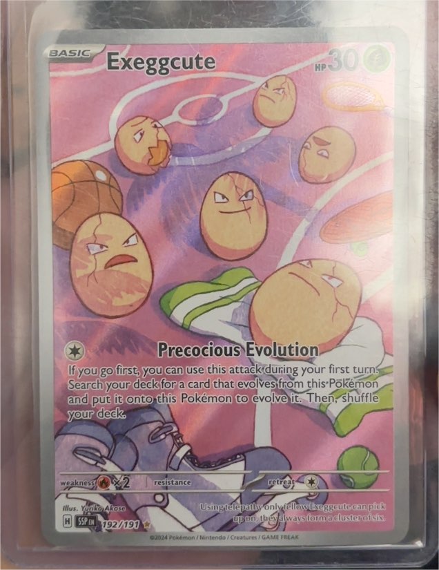 2024 Pokémon SV08: Surging Sparks #192/191 Exeggcute Illustration Rare — front