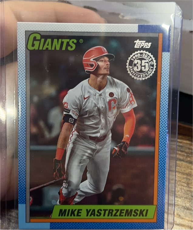 2025 Topps Series 2 1990 Topps Insert #90B2-2 Mike Yastrzemski — front