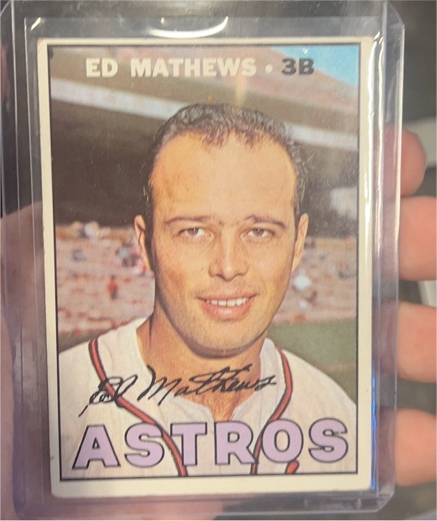 1967 Topps #166 Ed Mathews Houston Astros — front