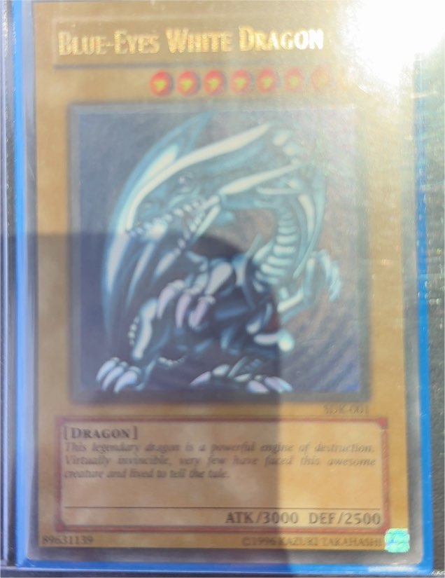 1996 Yu-Gi-Oh! SDK-001 Blue-Eyes White Dragon — front