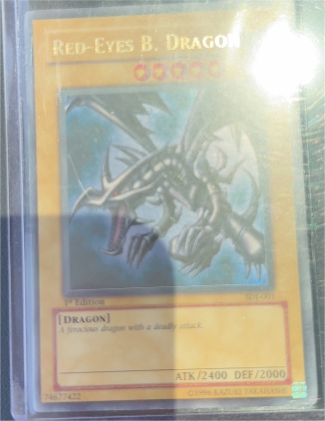 2001 Yu-Gi-Oh! SDJ-001 Red-Eyes B. Dragon — front