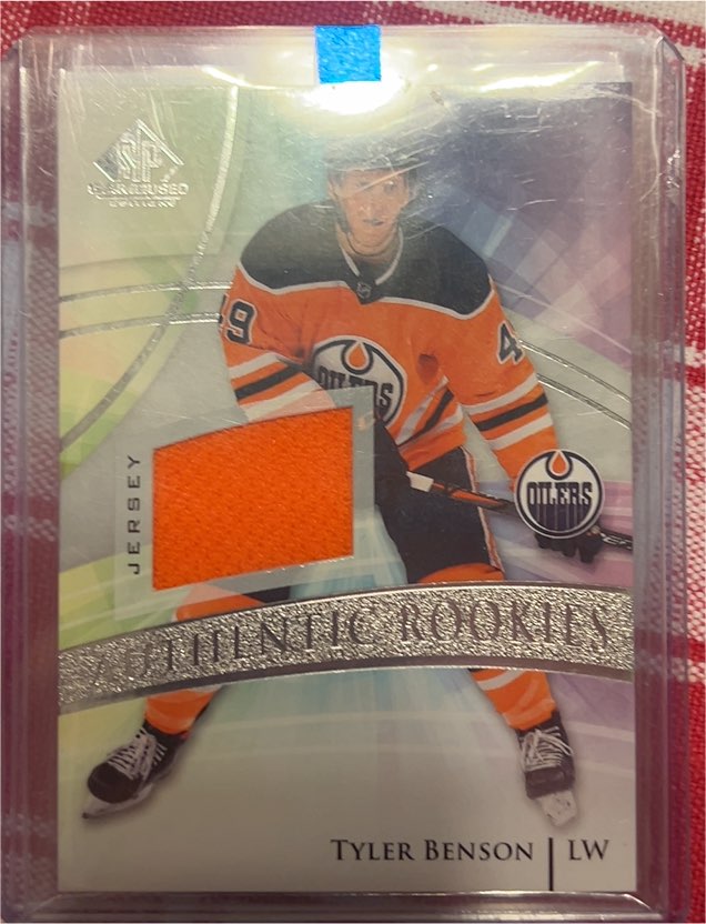 2020-21 Upper Deck SP Game Used Authentic Rookies #162 Tyler Benson — front