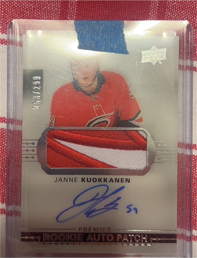 2017-18 Upper Deck Premier #AR-JK Janne Kuokkanen Rookie Auto Patch — front