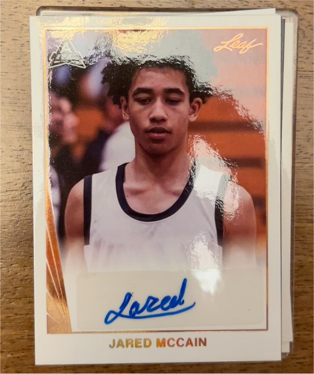 2022 Leaf Memories DUKE Jared McCain Signed Auto #BA-JMC — front