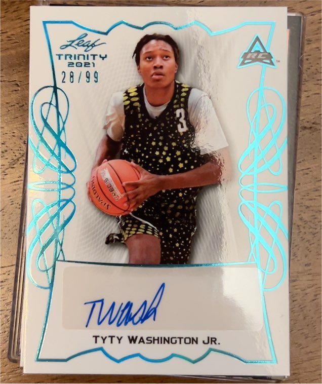 2021 Leaf Trinity #BA-TWJ TyTy Washington Jr. — front