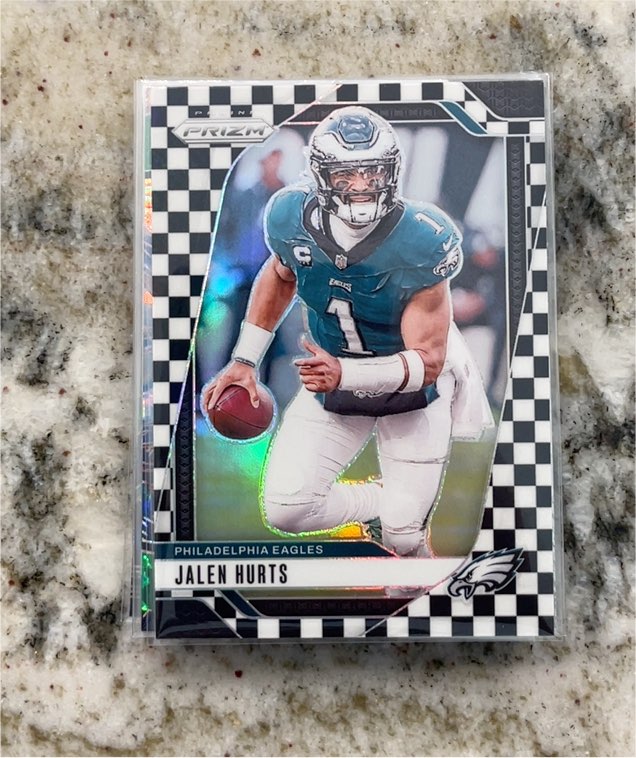 2024 Panini Prizm Jalen Hurts Black & White Checkerboard — front
