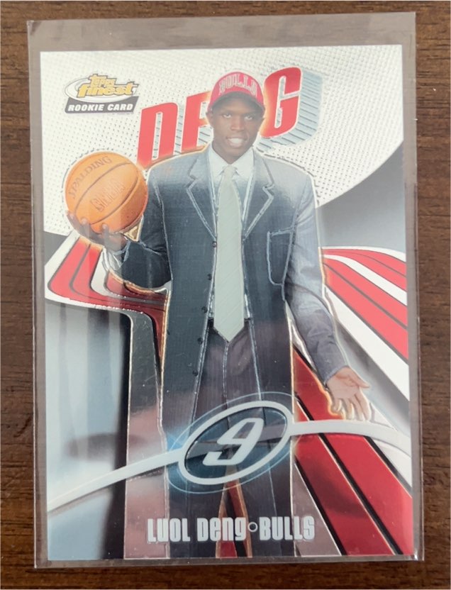 2003-04 Topps Finest #179 Luol Deng Rookie Card — front