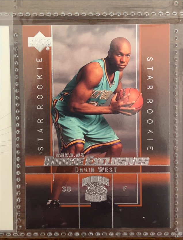 2003-04 Upper Deck Rookie Exclusives #14 David West — front