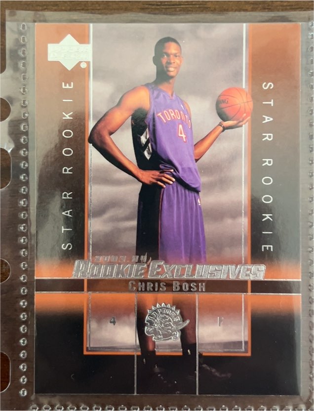 2003-04 Upper Deck Rookie Exclusives #4 Chris Bosh — front