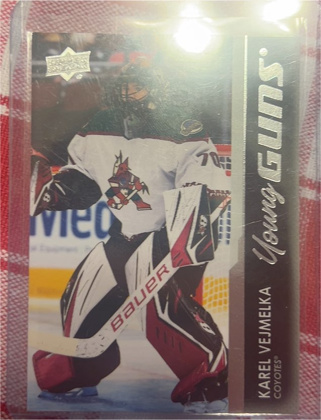 2021-22 Upper Deck #458 Karel Vejmelka Young Guns Rookie — front