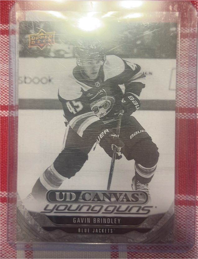 2024-25 Upper Deck #C-96 Gavin Brindley UD Canvas Young Guns — front