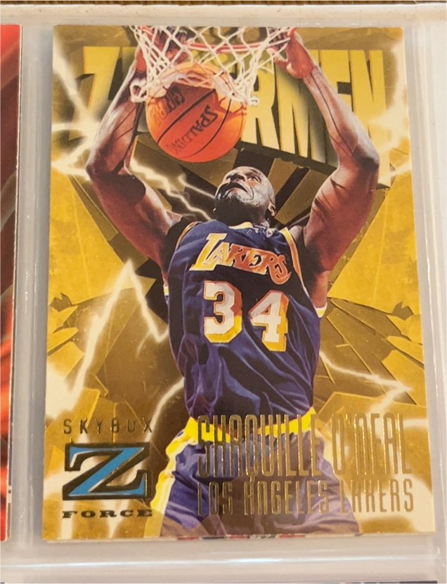1996-97 SkyBox Z-Force #187 Shaquille O'Neal Los Angeles Lakers — front