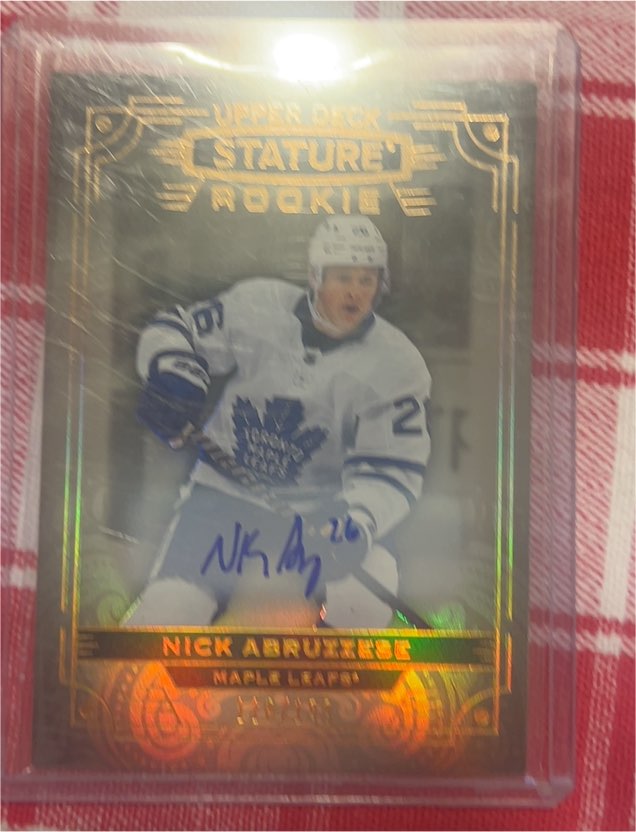 2022-23 Upper Deck Stature Rookie Autographs #26 Nick Abruzzese — front