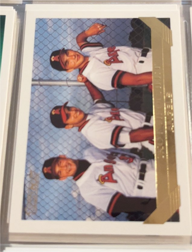 1993 Topps Gold #633 Razjigaev/Puchkov/Bogatyrev California Angels — front