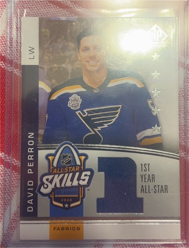 2020-21 Upper Deck SP Game Used All-Star Skills Fabrics #AS1-DP David Perron — front