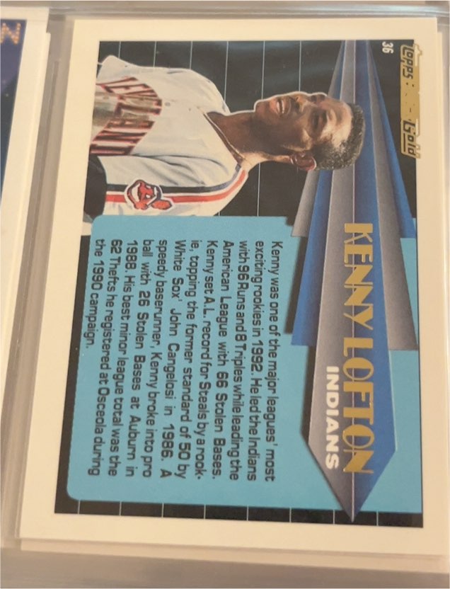 1992 Topps Gold #36 Kenny Lofton — front