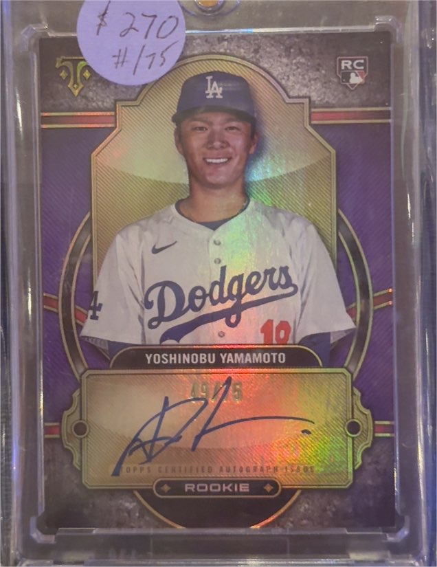 2024 Topps Triple Threads #RA-YY Yoshinobu Yamamoto — front