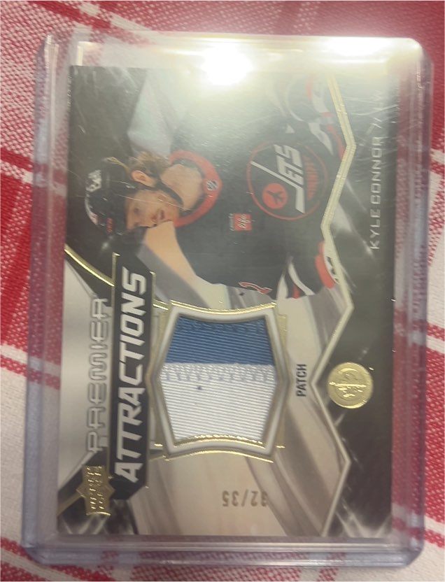 2022-23 Upper Deck Premier Attractions Patch #PA-KC Kyle Connor — front