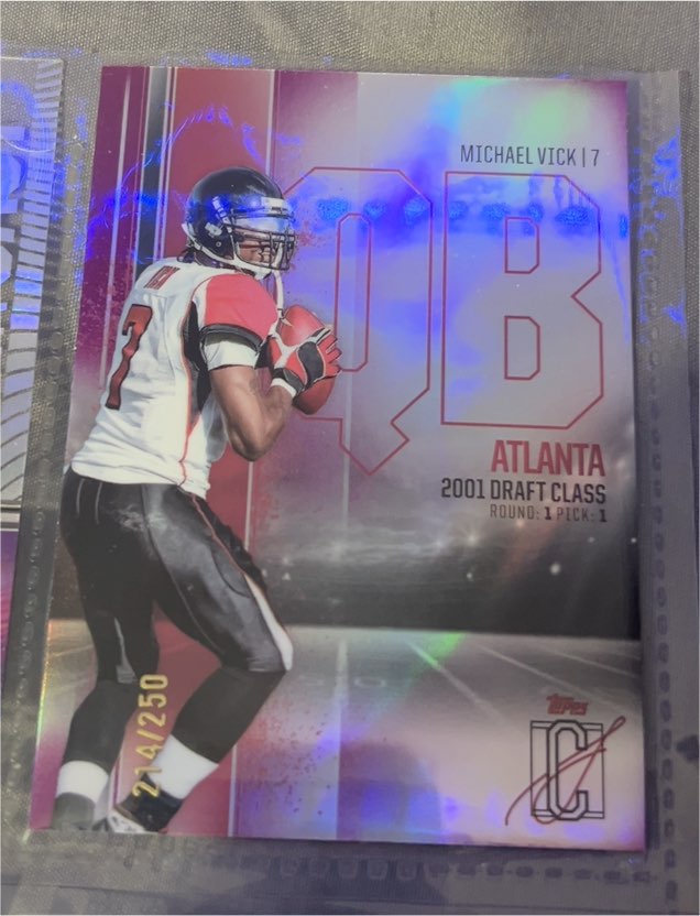 2001 Topps QB Michael Vick Atlanta Falcons #QB — front