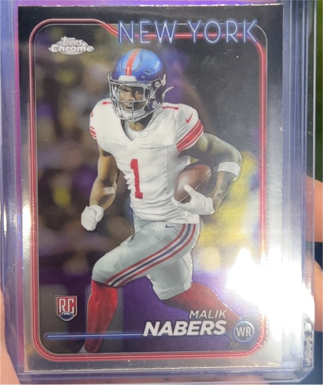 2024 Topps Chrome #205 Malik Nabers Rookie Card — front