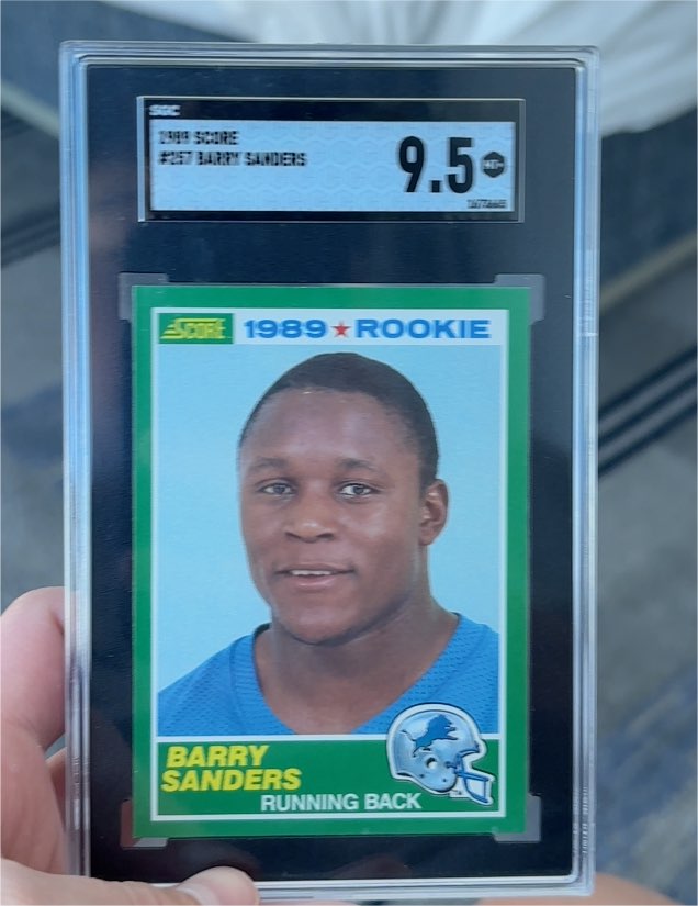 1989 Score #257 Barry Sanders — front