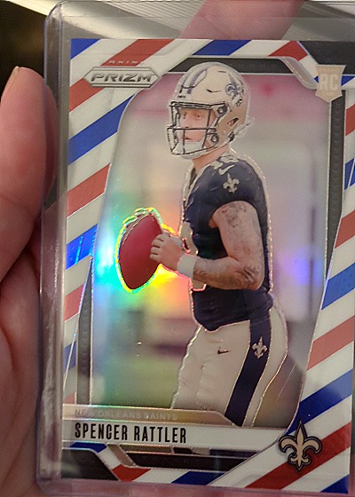 2024 Panini Prizm #388 Spencer Rattler Red White and Blue — front