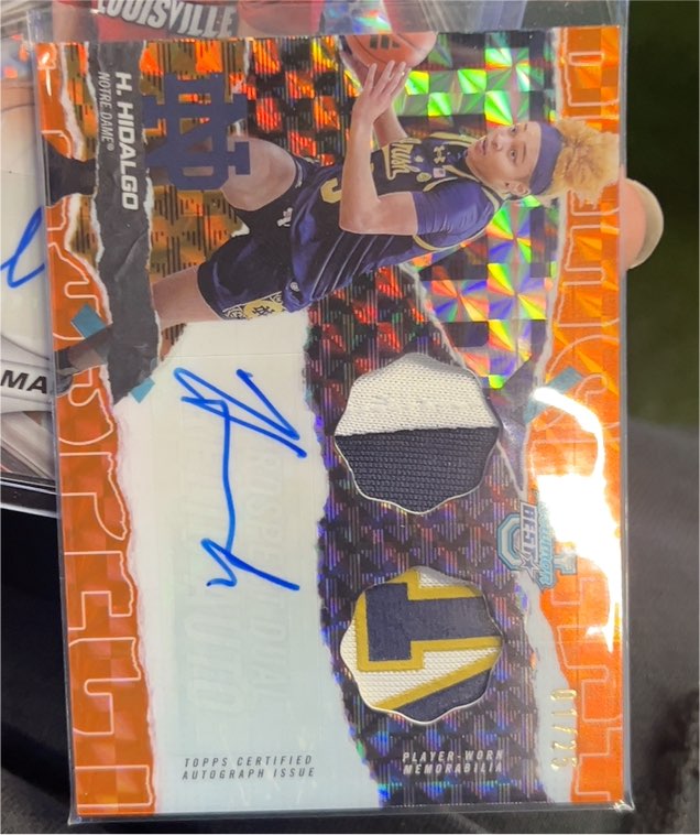 2025 Bowmans Best Hannah Hidalgo Gold Geometric Dual Relic Auto #30/50 — front
