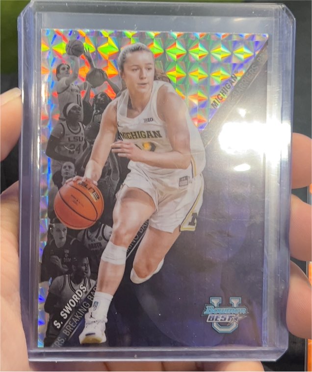 2024-25 Bowman Best U #BB-10 Syla Swords Breaking Barriers Shimmer Michigan — front