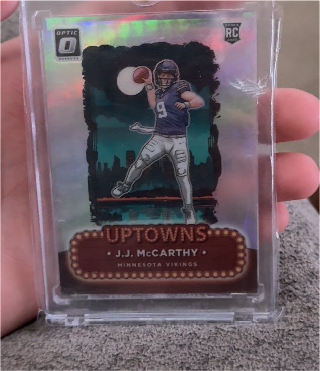 2024 Panini Donruss Optic Uptowns #10 J.J. McCarthy Rookie Card — front