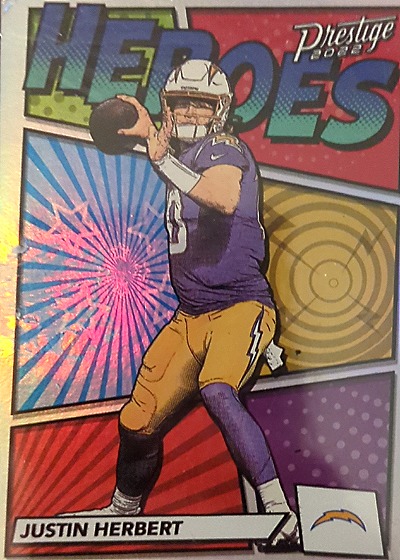 2022 Panini Prestige Heroes #H-3 Justin Herbert — front