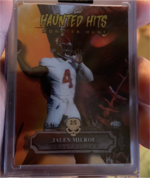2024 Wild Card Haunted Hits Monster Hunt #Jalen Milroe — front