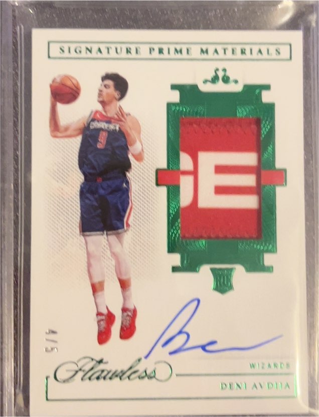 2020-21 Panini Flawless Signature Prime Materials Auto #SPM-BUD Deni Avdija — front