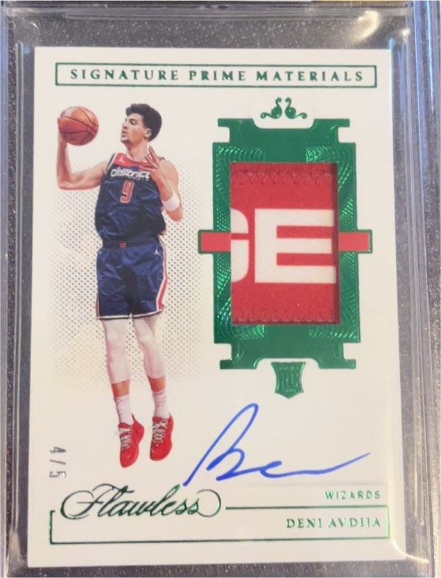 2020-21 Panini Flawless Signature Prime Materials #SPM-DAV Deni Avdija — front