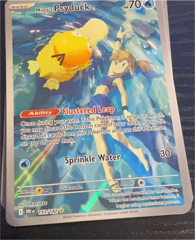 2025 Pokémon Scarlet & Violet: Destined Rivals #193 Misty's Psyduck Illustration Rare — front