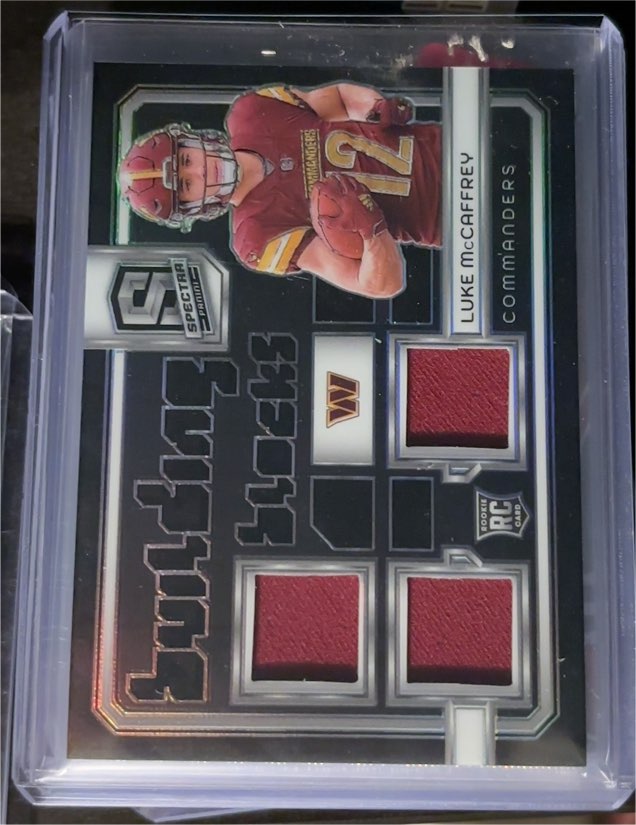 2024 Panini Spectra Building Blocks #BB-LMY Luke McCaffrey — front
