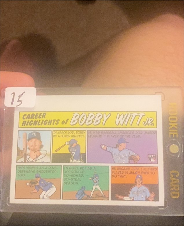 2022 Topps Heritage #73TC-49 Bobby Witt Jr. — front