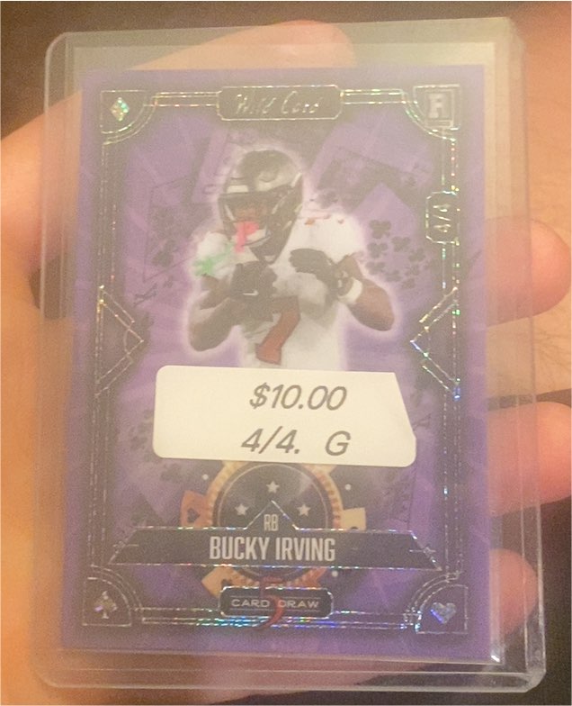 2024 Wild Card 5 Card Draw #3 Bucky Irving — front
