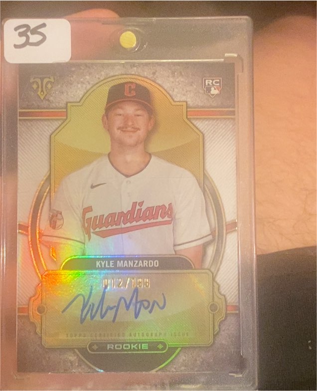 2024 Topps Triple Threads #RA-MAN Kyle Manzardo Rookie Auto — front