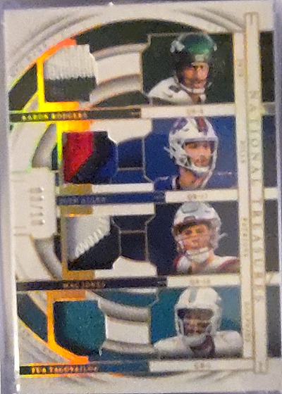 2023 Panini National Treasures NFL Gear Quad Materials C.J. Stroud Bijan Robinson Jaxon Smith-Njigba Quentin Johnston — front
