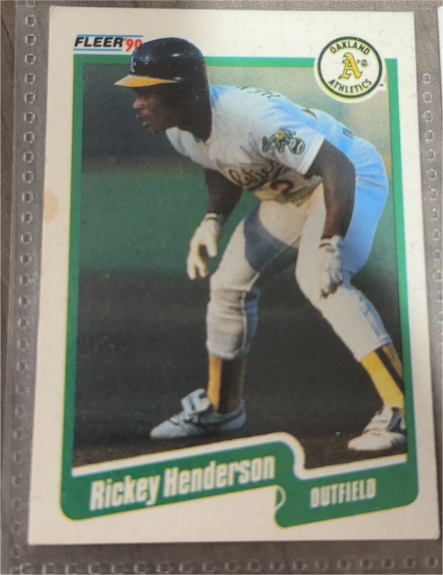 1990 Fleer #10 Rickey Henderson — front