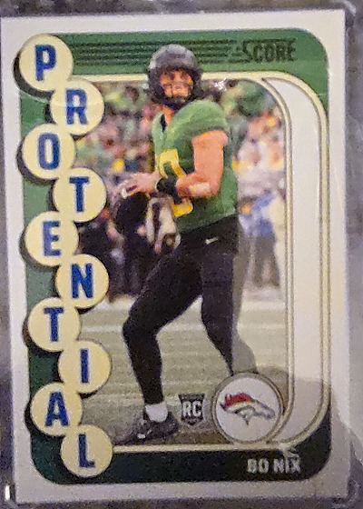 2024 Panini Score #11 Bo Nix Protential — front